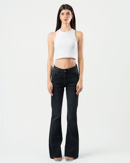 Flared Jeans in Black
