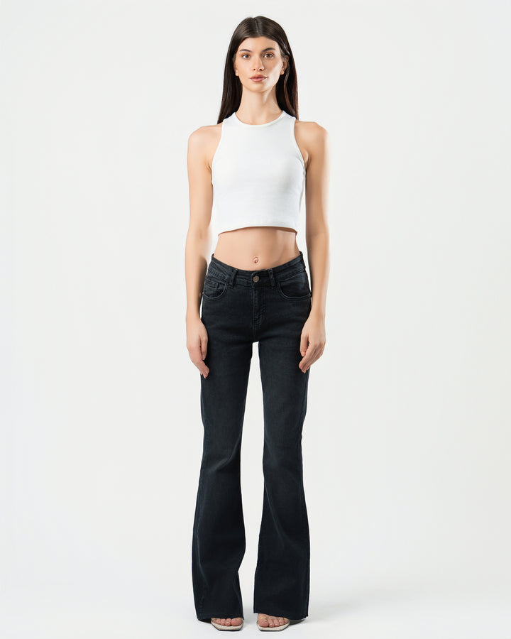 Flared Jeans in Black