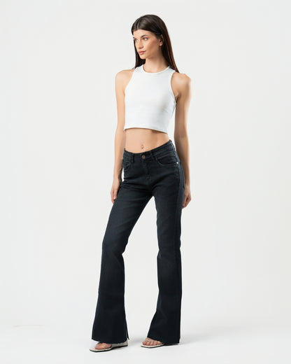 Flared Jeans in Black
