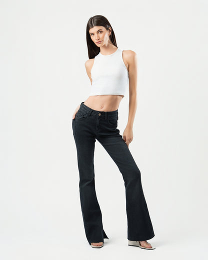Flared Jeans in Black