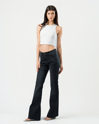 Flared Jeans in Black