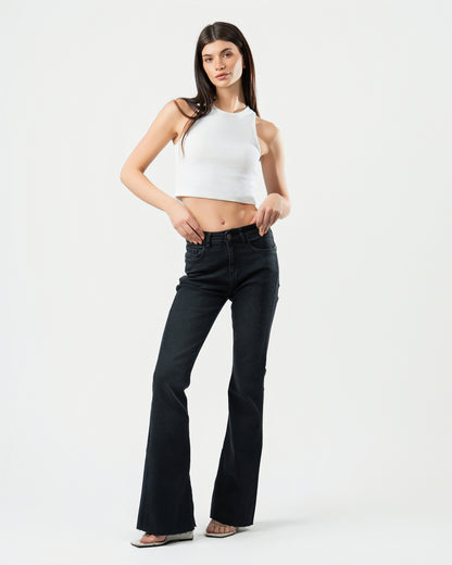 Flared Jeans in Black