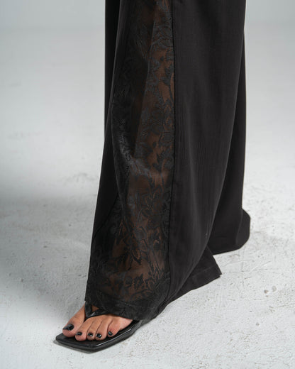 BLACK LACE FLOW PANTS
