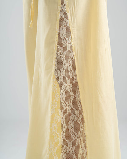 YELLOW LACE FLOW PANTS