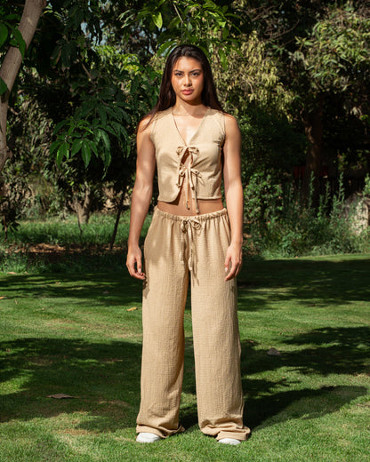 Sand Crinkle Pants