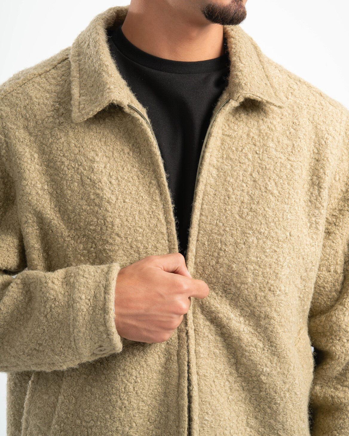 SAGE GREEN FAUX JACKET