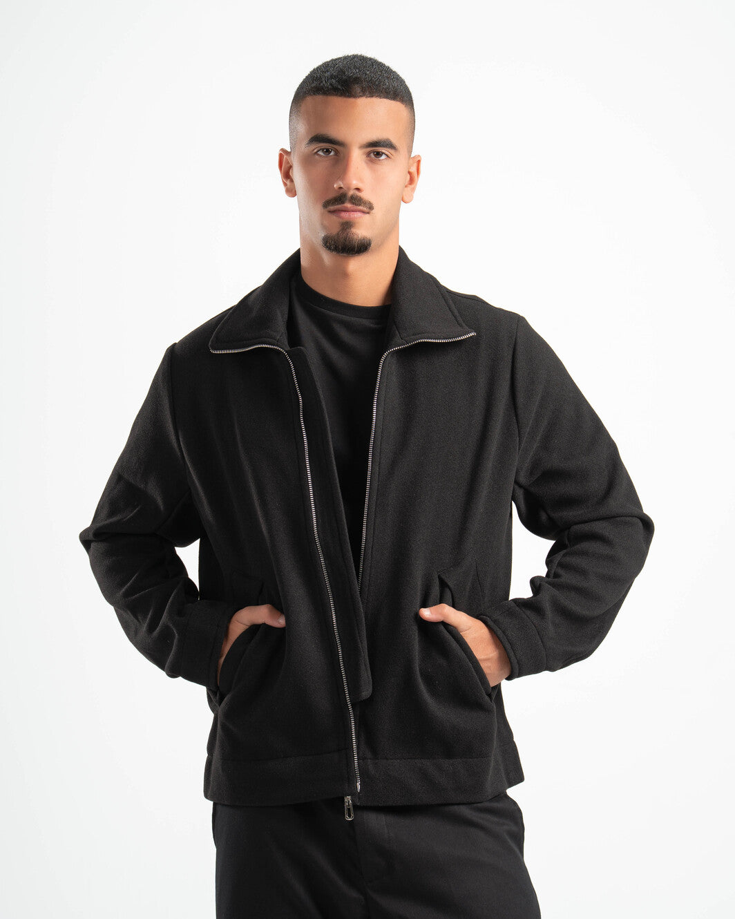 BLACK WOOL BLEND JACKET – PSYCH Online Store