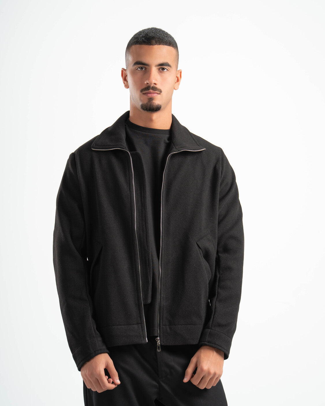 BLACK WOOL BLEND JACKET – PSYCH Online Store