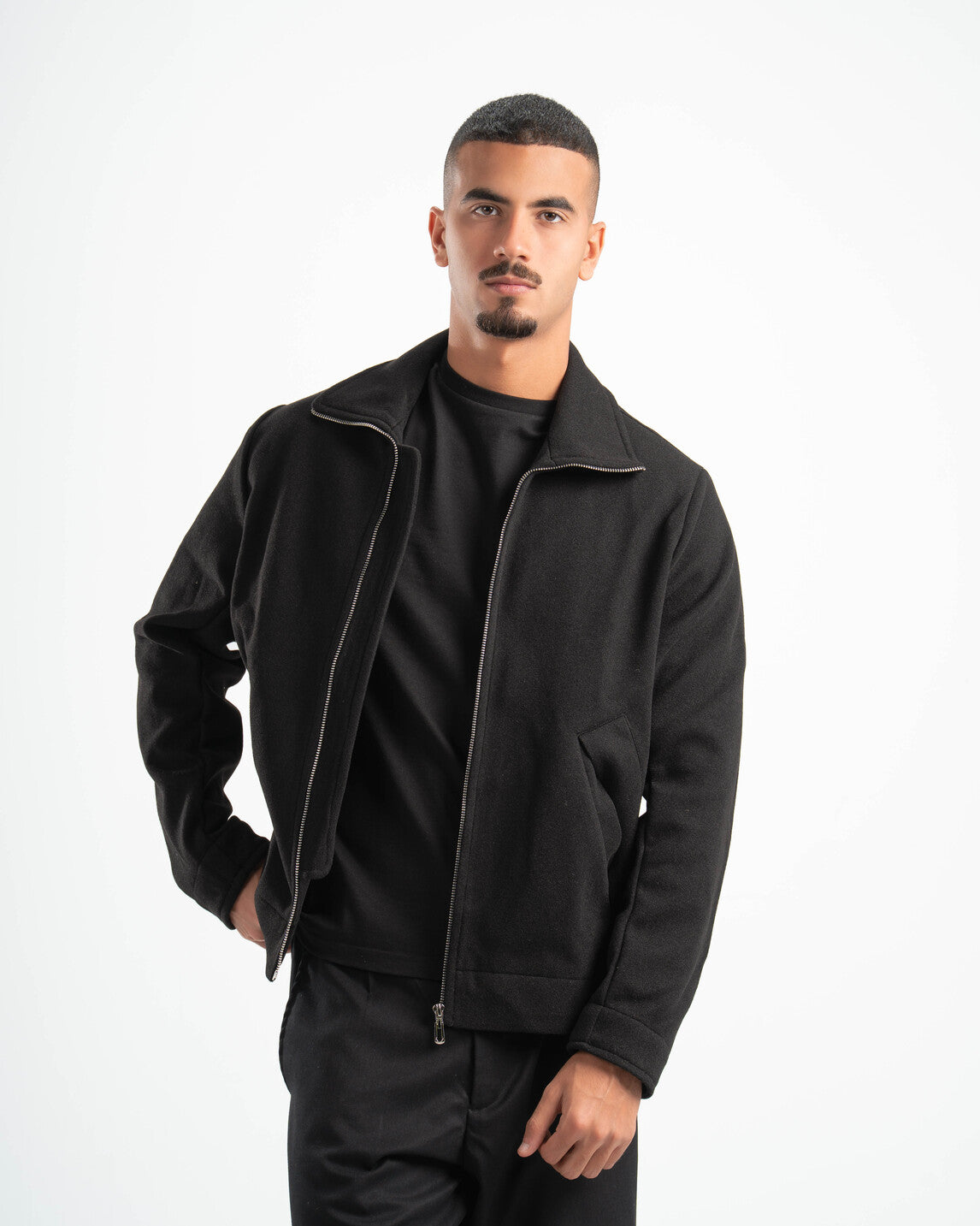 BLACK WOOL BLEND JACKET – PSYCH Online Store
