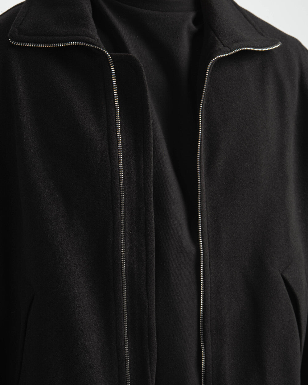 BLACK WOOL BLEND JACKET