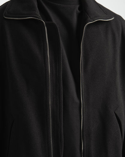 BLACK WOOL BLEND JACKET