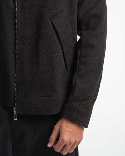 BLACK WOOL BLEND JACKET