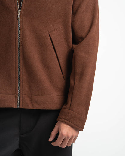 BROWN WOOL BLEND JACKET