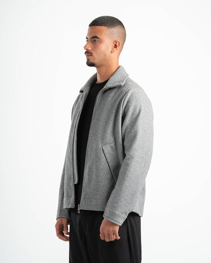 GREY WOOL BLEND JACKET