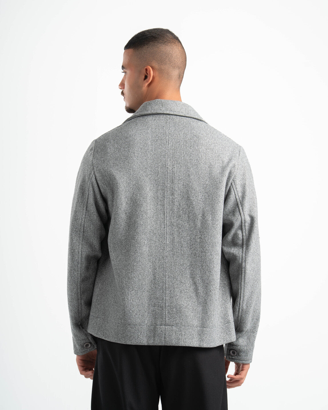 GREY WOOL BLEND JACKET