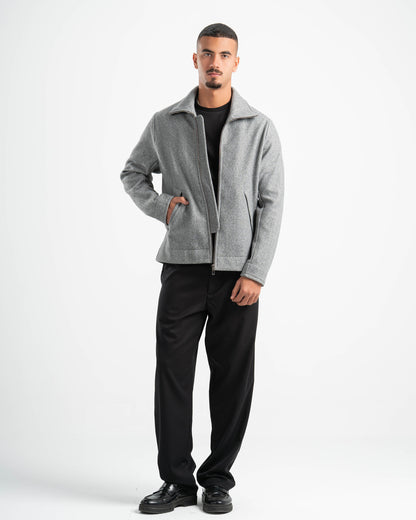 GREY WOOL BLEND JACKET