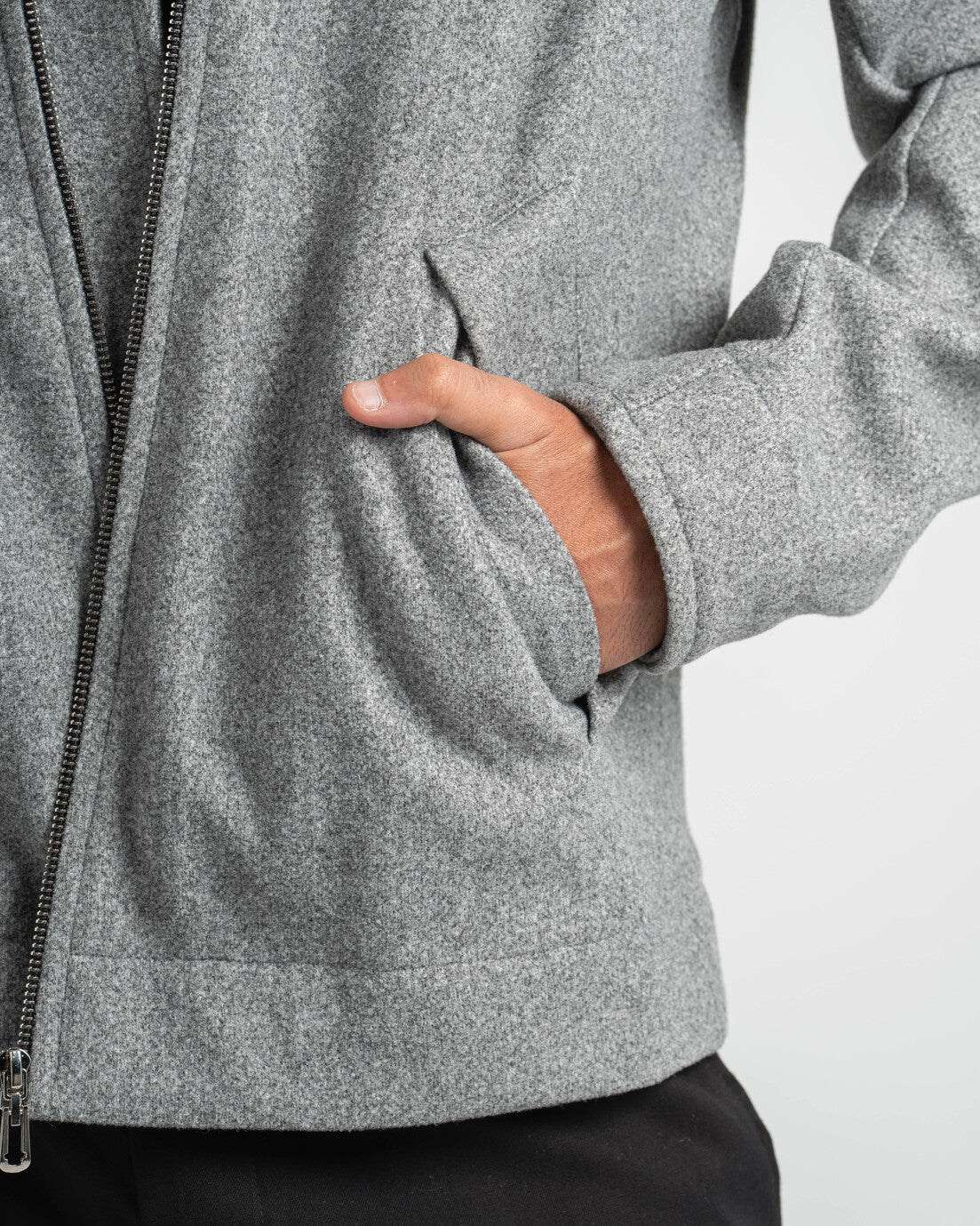 GREY WOOL BLEND JACKET