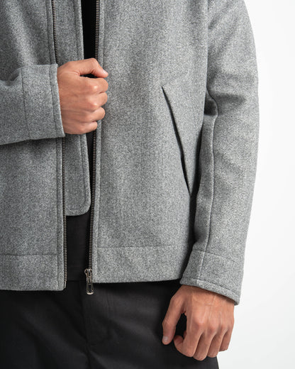 GREY WOOL BLEND JACKET