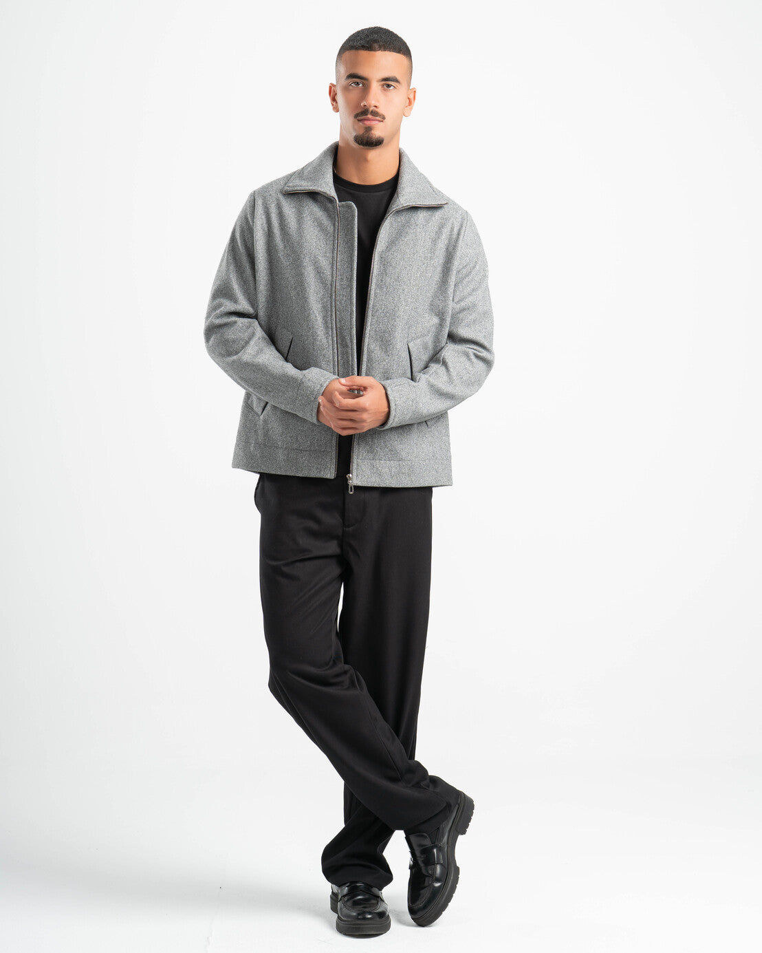 GREY WOOL BLEND JACKET