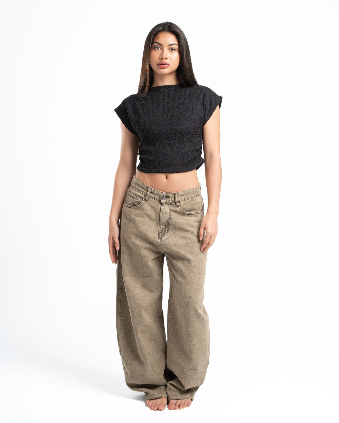 Black Textured Top