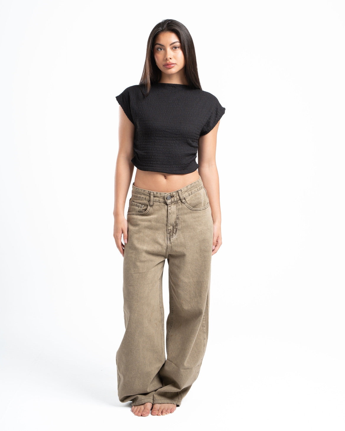 Black Textured Top