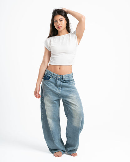 White Textured Top