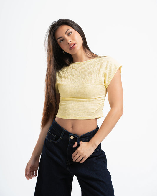Butter Yellow Textured Top
