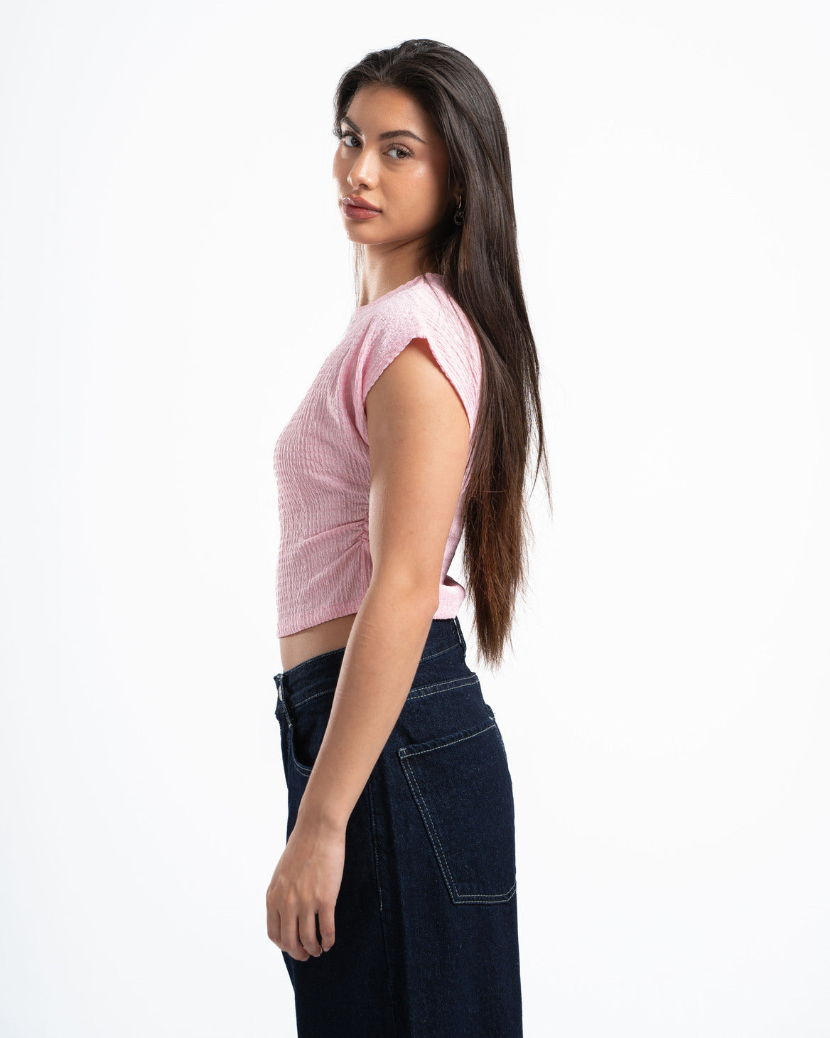 Powder Pink Textured Top