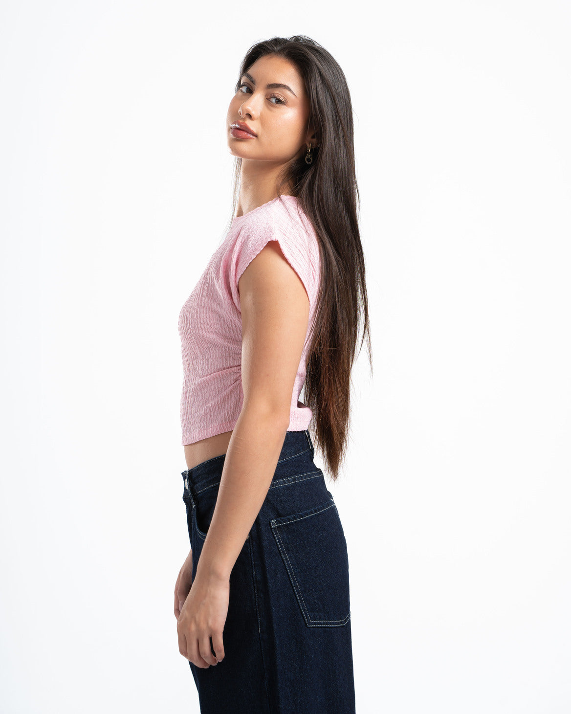 Powder Pink Textured Top