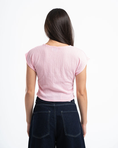 Powder Pink Textured Top