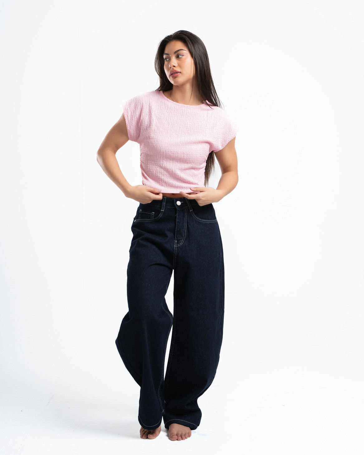 Powder Pink Textured Top