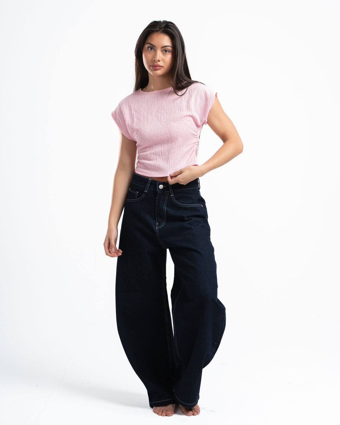 Powder Pink Textured Top