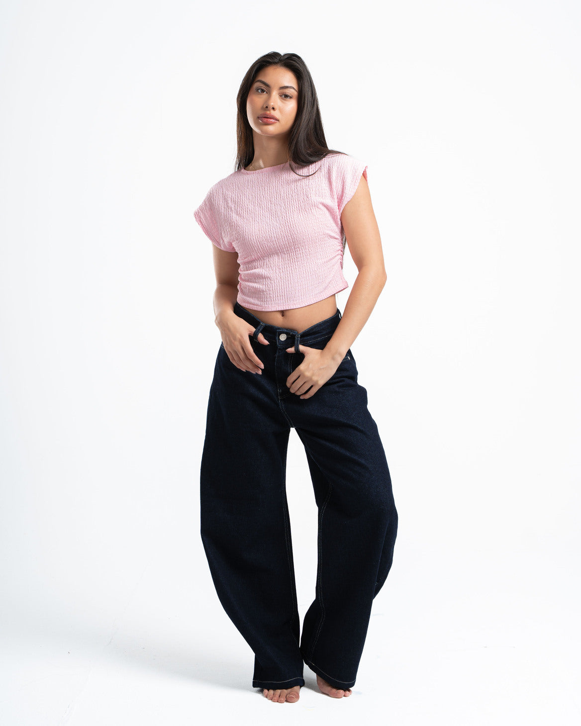 Powder Pink Textured Top