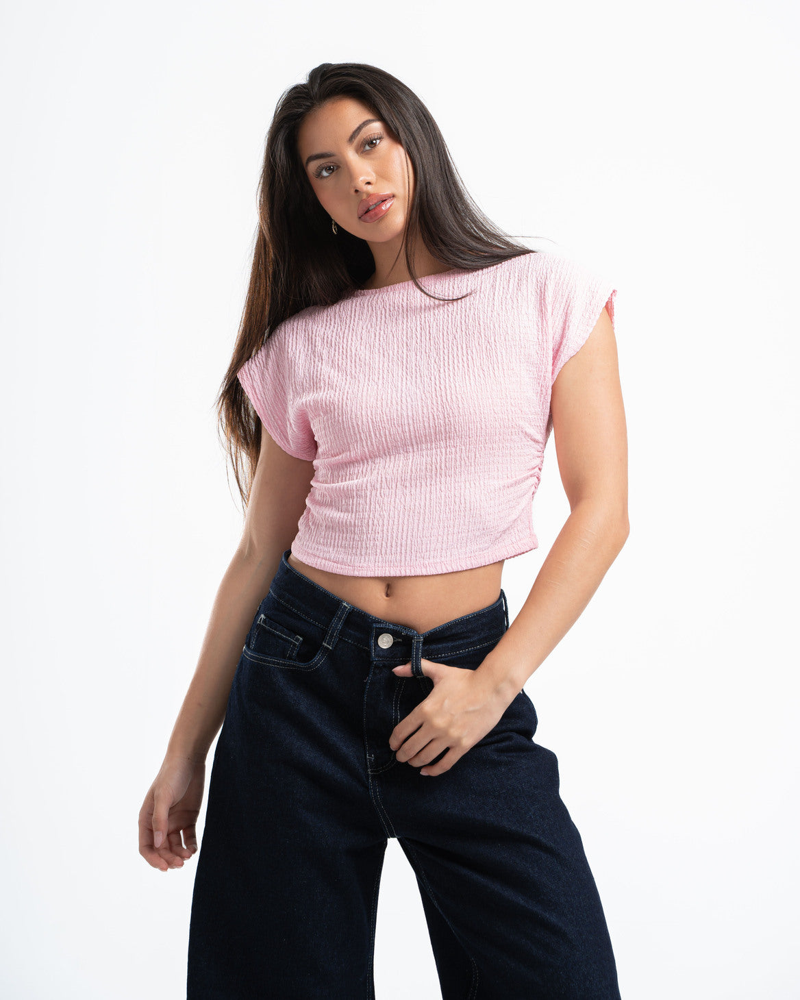 Powder Pink Textured Top