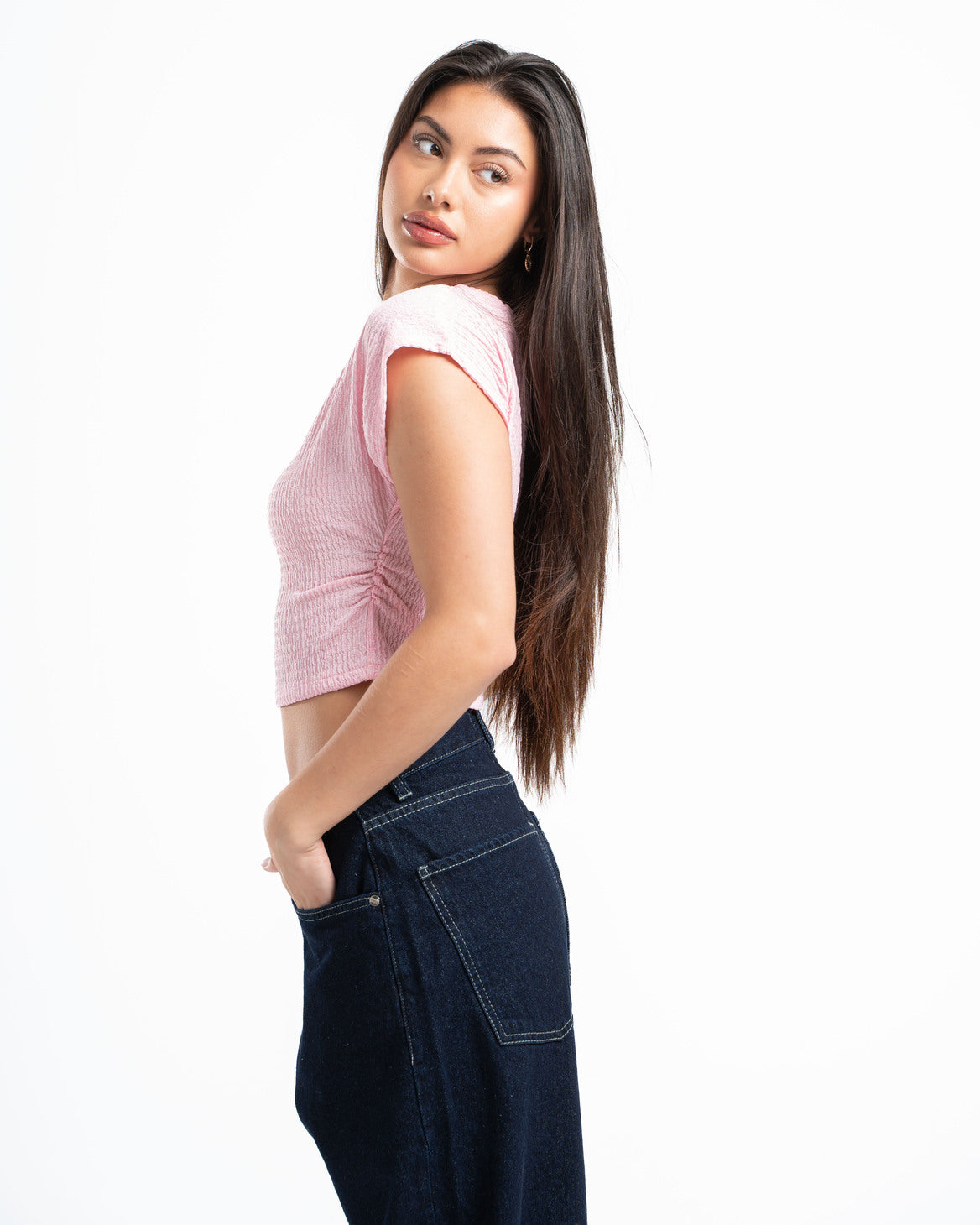 Powder Pink Textured Top