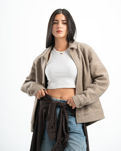 GREIGE FAUX JACKET
