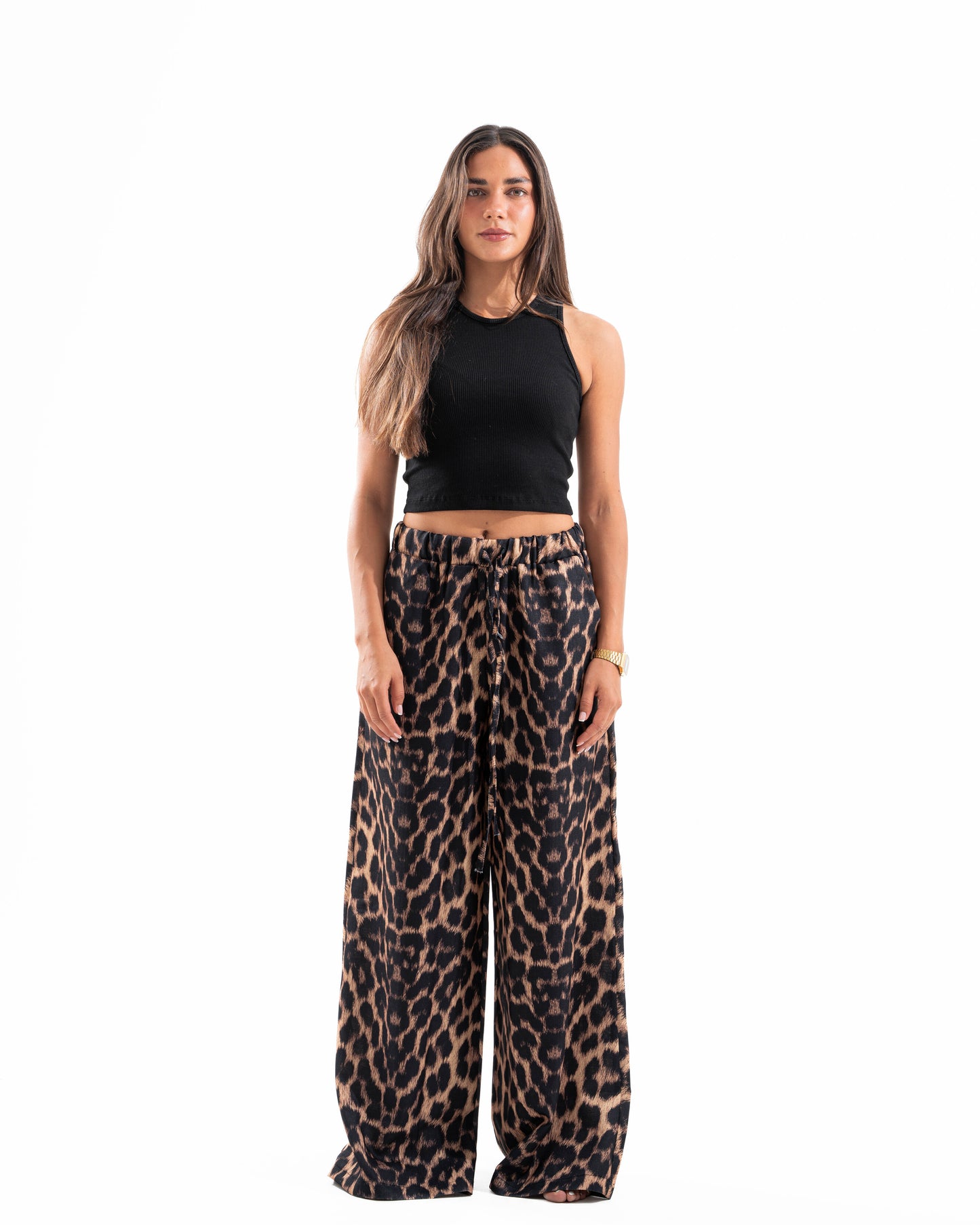 Leopard Wide Leg Pants