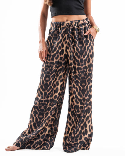 Leopard Wide Leg Pants