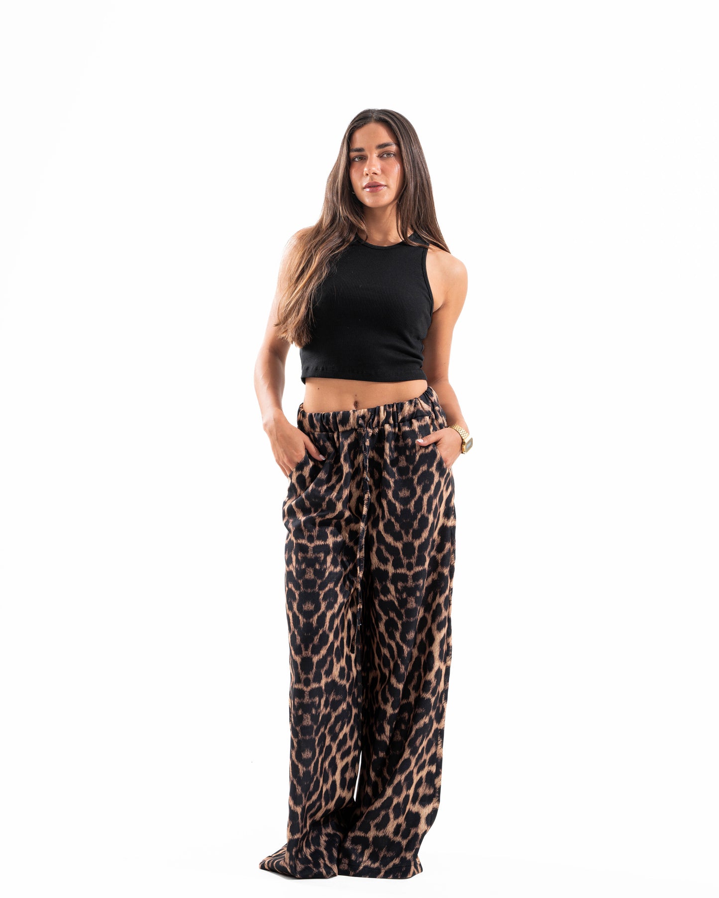 Leopard Wide Leg Pants