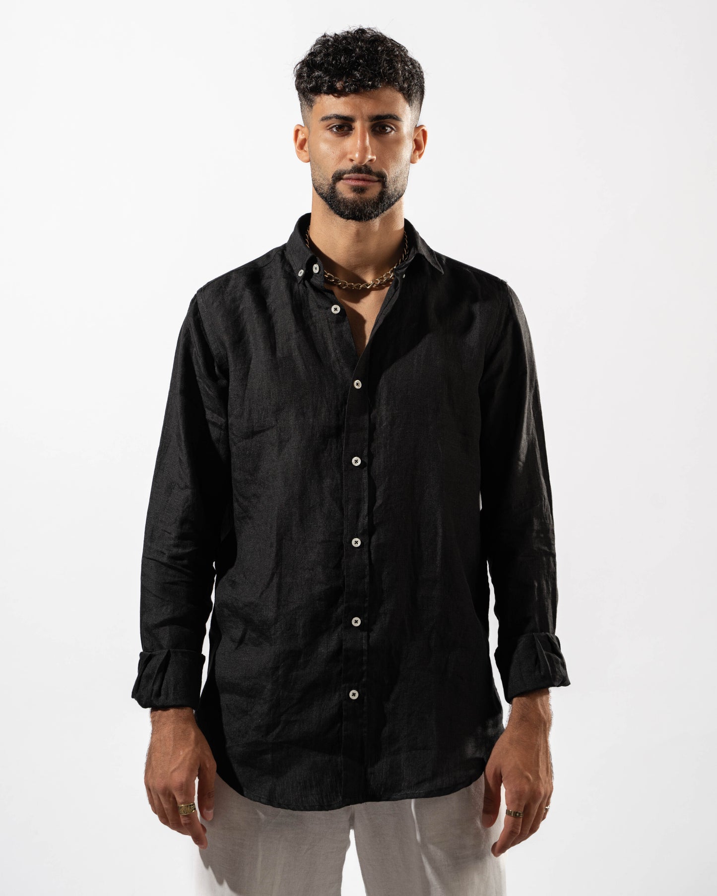 Black Linen Shirt