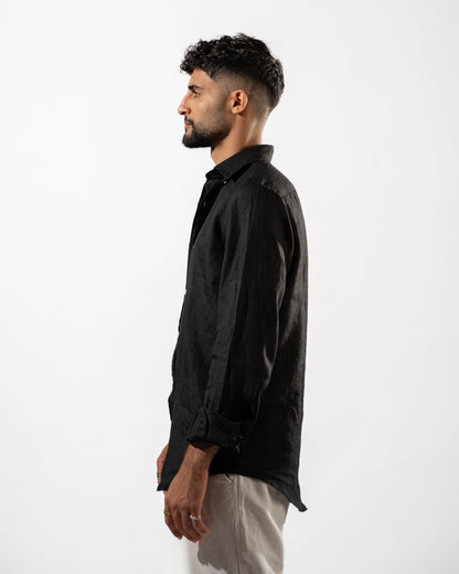 Black Linen Shirt