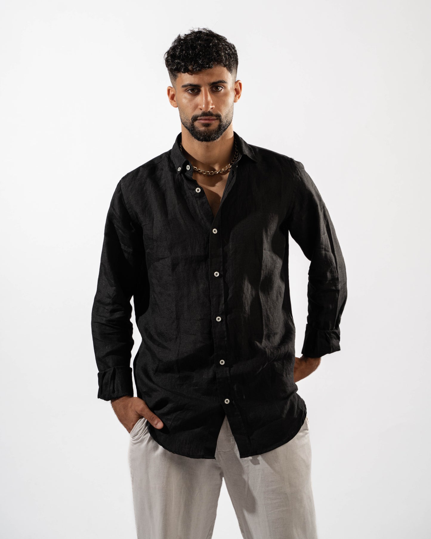 Black Linen Shirt