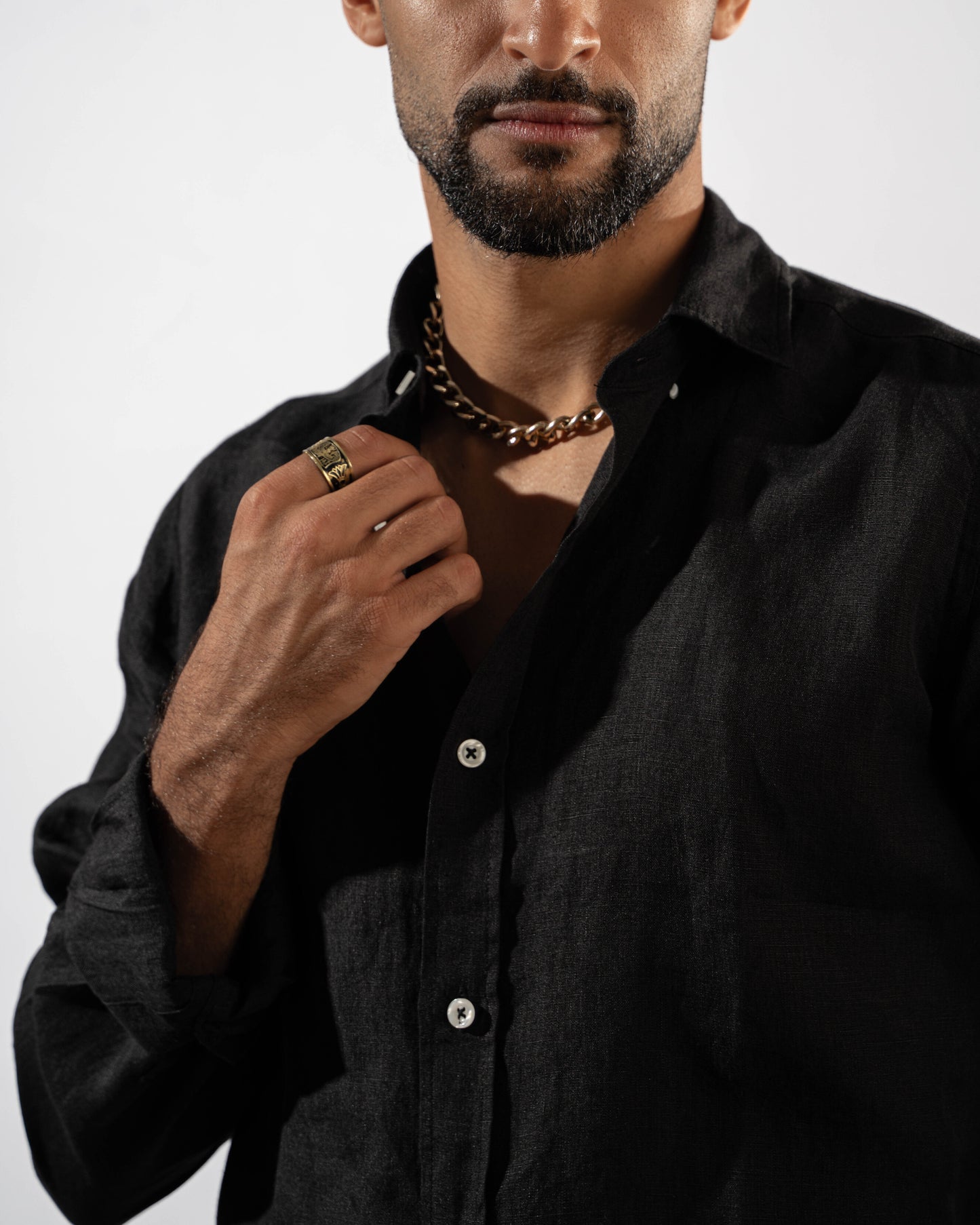 Black Linen Shirt