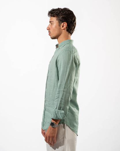 Pistachio Linen Shirt