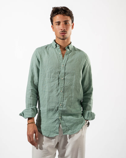 Pistachio Linen Shirt