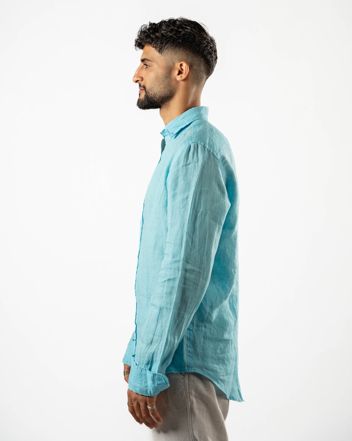 Aqua Linen Shirt