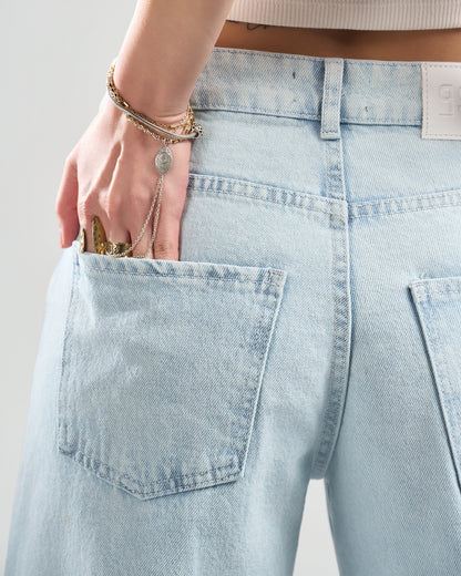 Light Blue Women Straight Jeans