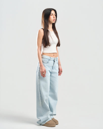 Light Blue Women Straight Jeans