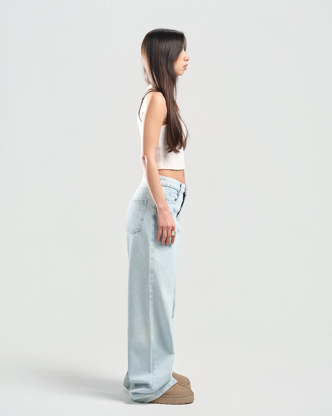 Light Blue Women Straight Jeans