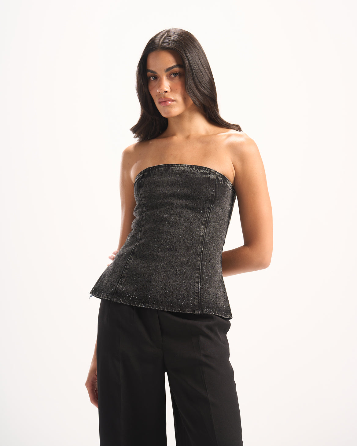 BLACK BLING CORSET